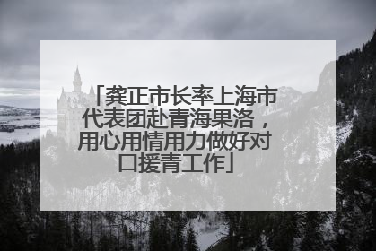 龚正市长率上海市代表团赴青海果洛，用心用情用力做好对口援青工作